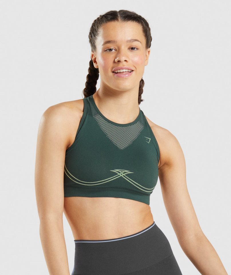 Staniki Sportowe Gymshark Apex Seamless Damskie Zielone | PL 317CFI